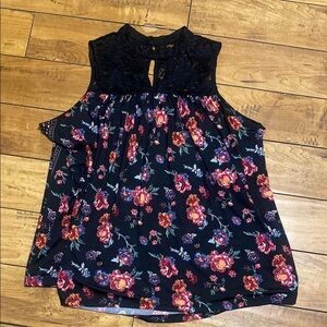 Roper Pink Sleeveless Ruffled Blouse western shirt